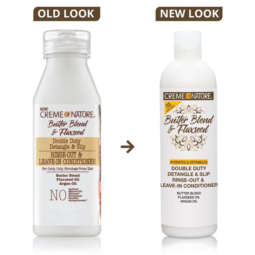 Double Duty Detangle & Slip Rinse-Out & Leave-In Flaxseed Conditioner