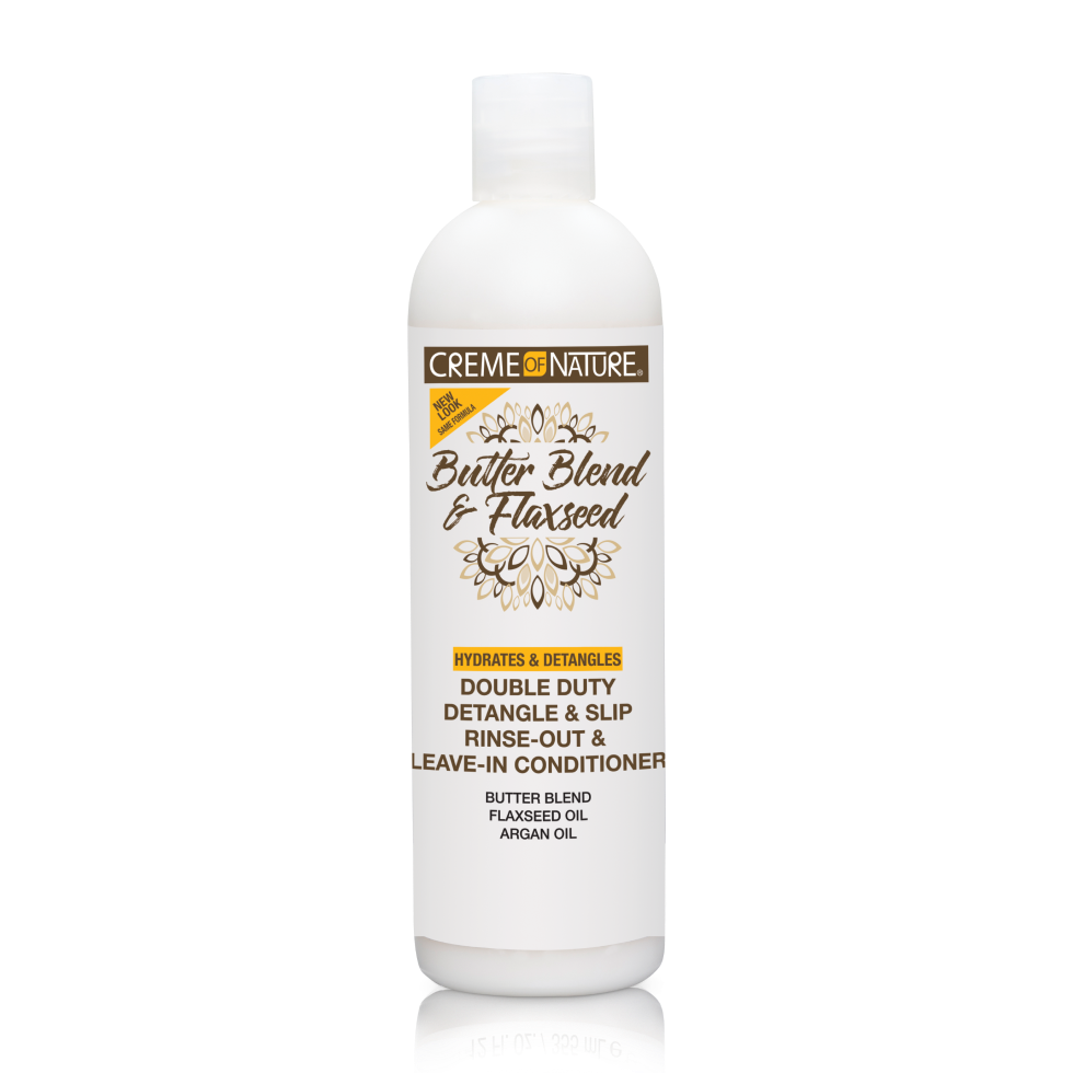 Double Duty Detangle & Slip Rinse-Out & Leave-In Flaxseed Conditioner