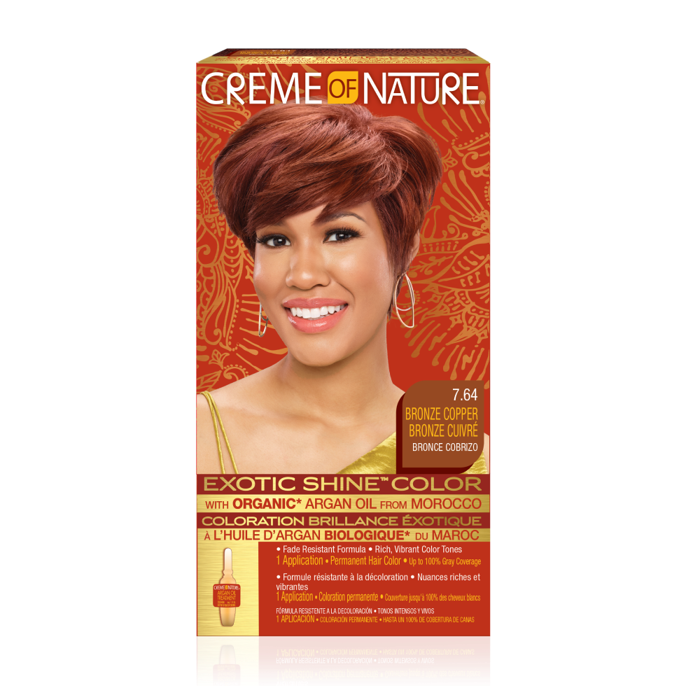 Copper Bronze Hair Dye, Exotic Shine Color | Creme of Nature