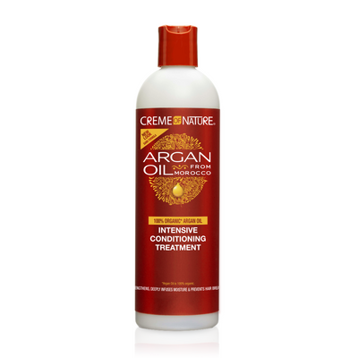 Creme of Nature Argan Oil Intensive Conditioning Treatment for deep moisture and strength restoration.