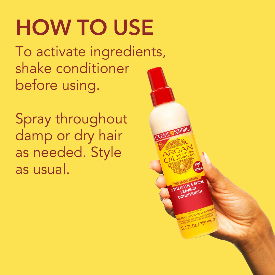 argan oil applied to damp hair as leave-in conditioner on fine to medium hair